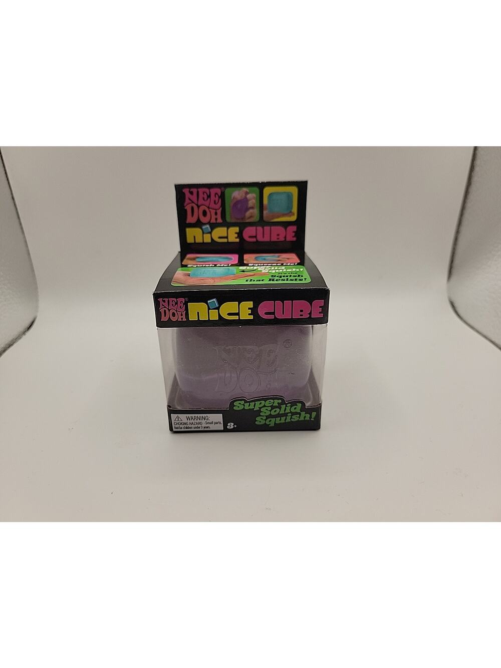 NeeDoh Nice Cube Nee Doh Squishy Ice Cube New Purple Sealed Super Solid Squish